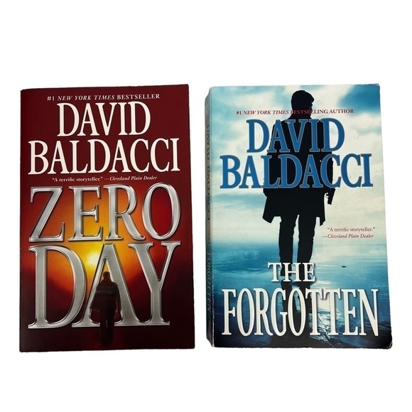 DAVID BALDACCI Trade Paperback Books Lot/2 The Forgotten/Zero Day Suspense/Crime - Picture 1 of 8